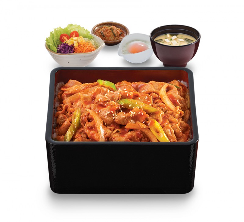 ข้าวหน้าเนื้อผัดเผ็ดซอสญี่ปุ่น